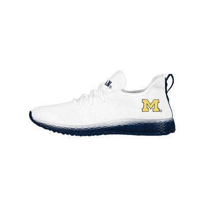 Michigan Wolverines NCAA Mens Gradient Midsole White Sneakers