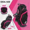 Golf Stand Bag - Premium Everyday Women's Golf Stand Bag for Women and Ladies, 14-Way Top Dividers, Ultra Lightweight, Easy for Carrying, Durable Water Resistant Womens Golf Bag (Pink/Black) view 3