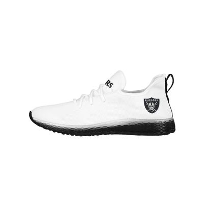 Las Vegas Raiders NFL Mens Gradient Midsole White Sneakers