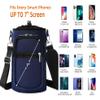 AceTreker 64 oz /87 oz/128 oz Neoprene Water Bottle Holder with Strap for Insulated Metal Hydro Jug Water Bottles, Sleeve Carrier Bag for Camping Trip-Dark Blue view 2