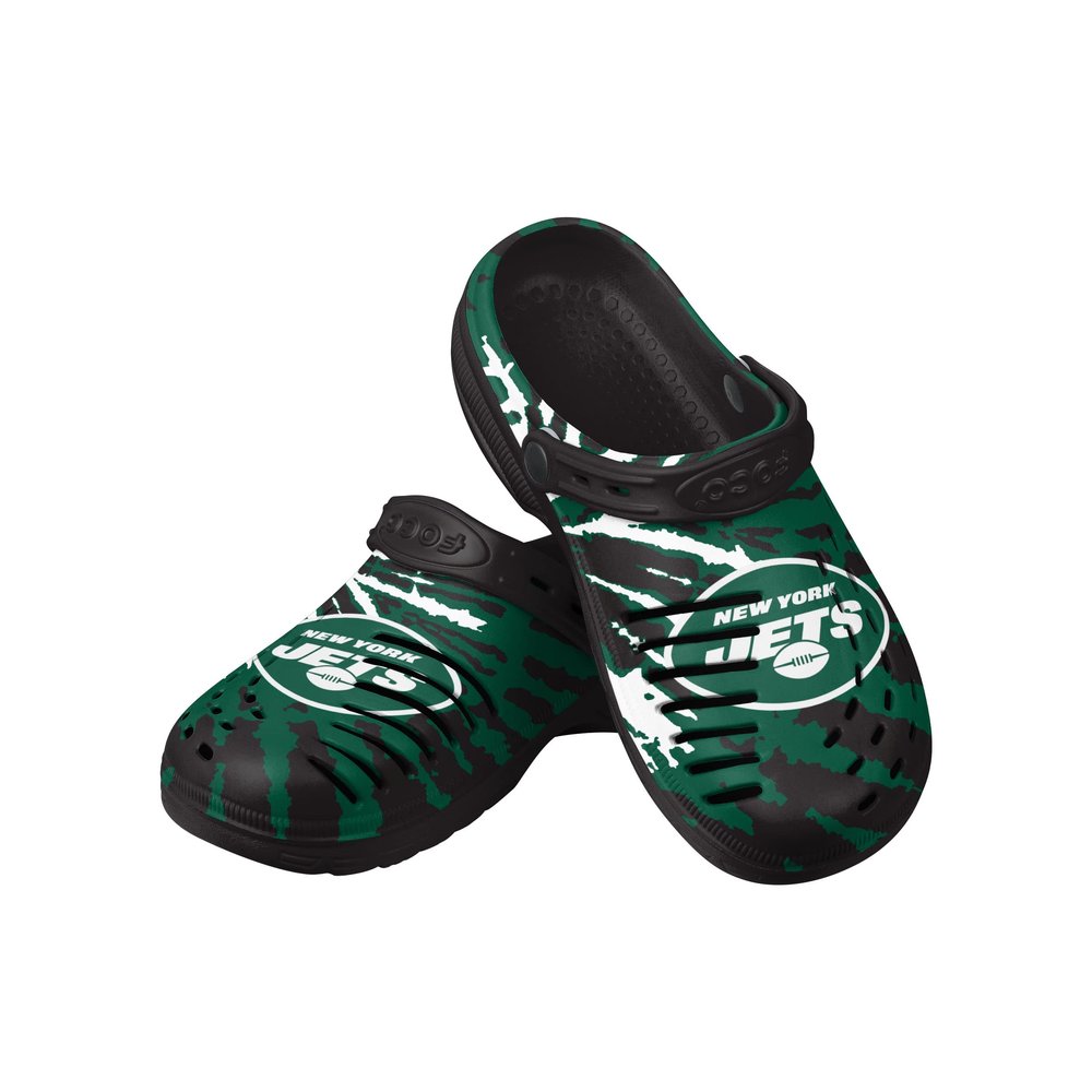 FOCO New York Jets NFL Mens Tie-Dye Clog with Strap - S