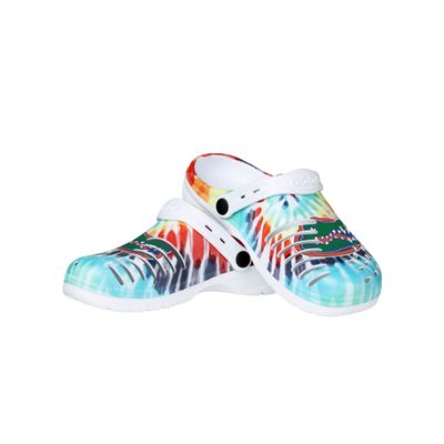 Florida Gators NCAA Womens Tie-Dye Clog with Strap