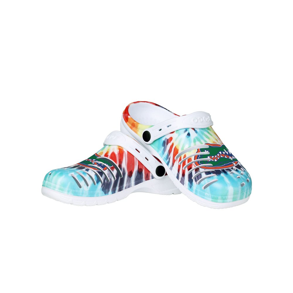 Florida Gators NCAA Womens Tie-Dye Clog with Strap