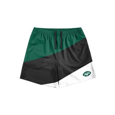 FOCO New York Jets NFL Mens Colorblock Double Down Liner Training Shorts