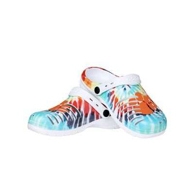Clemson Tigers NCAA Womens Tie-Dye Clog with Strap