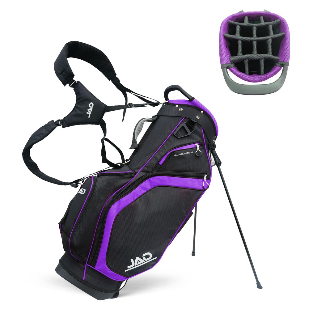 Golf Stand Bag - Premium Everyday Women's Golf Stand Bag for Women and Ladies, 14-Way Top Dividers, Ultra Lightweight, Easy for Carrying, Durable Water Resistant Womens Golf Bag (Black/Purple)