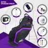Golf Stand Bag - Premium Everyday Women's Golf Stand Bag for Women and Ladies, 14-Way Top Dividers, Ultra Lightweight, Easy for Carrying, Durable Water Resistant Womens Golf Bag (Black/Purple) view 2
