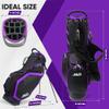 Golf Stand Bag - Premium Everyday Women's Golf Stand Bag for Women and Ladies, 14-Way Top Dividers, Ultra Lightweight, Easy for Carrying, Durable Water Resistant Womens Golf Bag (Black/Purple) view 3