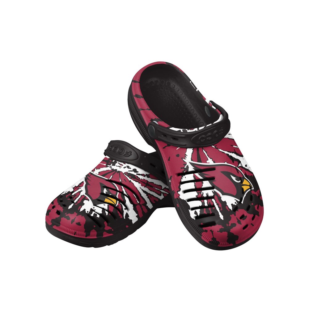 FOCO Arizona Cardinals NFL Mens Tie-Dye Clog with Strap - XL