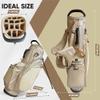 Golf Stand Bag - Premium Everyday Golf Bag for Women with PU Leather, 14-Way Top Dividers, Ultra Lightweight, Large Pockets for Accessories, Durable Water Resistant (Luxe Gold) view 3