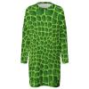Green Crocodile Lizard Skin Women's Long Sleeve Dress T-Shirt Casual Top Crew Neck Tees with Pockets view 4