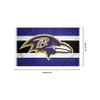 FOCO Baltimore Ravens NFL Big Logo Team Stripe Horizontal Flag view 3