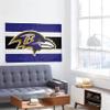 FOCO Baltimore Ravens NFL Big Logo Team Stripe Horizontal Flag view 4