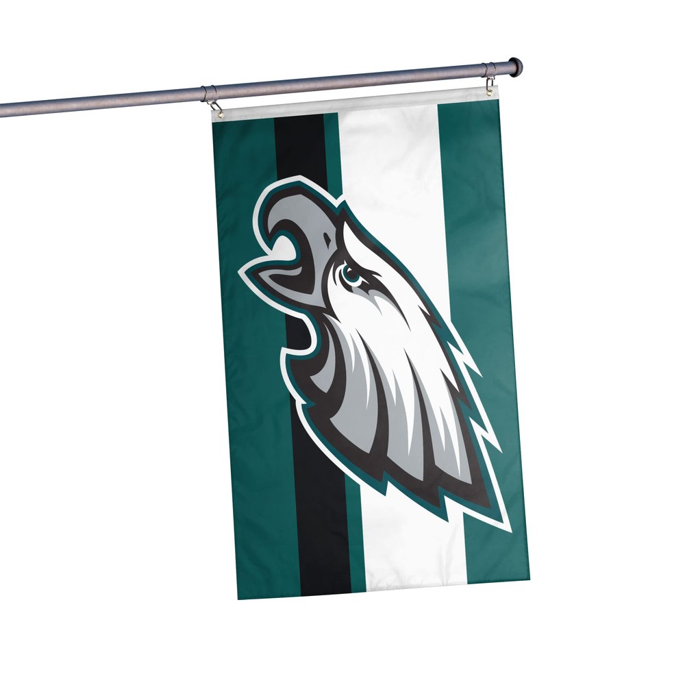 foco NFL Big Logo Team Stripe Horizontal Flag