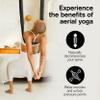 Duonamic Aerial Yoga Package: Black Yoga Hammock Includes Eleviia Pullup Bar System for Doorways | Portable for Home, Workplace or Travel view 4