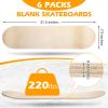 Honoson Blank Skateboard Decks Bulk 32 x 8 Inch 7 Ply Maple Wooden Plain Skate Decks Natural Wood Double Tail Skateboard for Art Painting Wall Home Decoration view 2