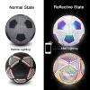 KOKMAT Reflective Football Training Balls, Soccer Ball Holographic, Reflective in The Dark, Outdoor and Indoor Soccer Ball, Size 4 or 5 Adult Children's Soccer ( Size : A ) view 3