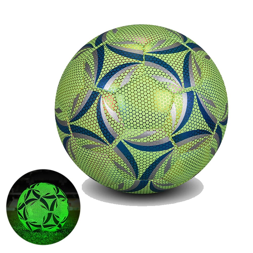 KOKMAT Reflective Football, Holographic Reflective Soccer Ball, Glow in The Dark Size 4 or 5 Adult Children's Soccer, Night Football, Gifts for Boys Girls ( Size : Size4 )