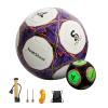 Soccer Ball Holographic Size 5, Reflective Football, Glow in the Dark Glow Ball Soccer Ball Gifts, Reflective Composite Leather Soccer Ball with Pump, Night Basketball Gifts for Boys Girls ( Color : B view 1