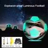 Classic Soccer Ball, Reflective Football, Soccer Ball Holographic, Glow in the Dark Glow Ball Soccer Ball Gifts with Pump, Durable, Indoor, Outdoor, Training, Practice, Playtime and Games ( Color : Re view 3