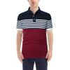 LUJENGEFA Mens Polo Shirts Short Sleeve Striped Casual Slim Fit Golf Polo Contrast Color Summer Cotton T-Shirts Wine Red and Navy Blue X-Large view 3
