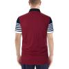 LUJENGEFA Mens Polo Shirts Short Sleeve Striped Casual Slim Fit Golf Polo Contrast Color Summer Cotton T-Shirts Wine Red and Navy Blue X-Large view 4