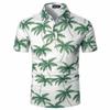 LUJENGEFA Mens Hawaiian Shirts Short Sleeve Polo Shirt Summer Holiday Beach Tropical Tops Golf Shirts for Men Green Small view 1