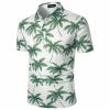 LUJENGEFA Mens Hawaiian Shirts Short Sleeve Polo Shirt Summer Holiday Beach Tropical Tops Golf Shirts for Men Green Small view 2
