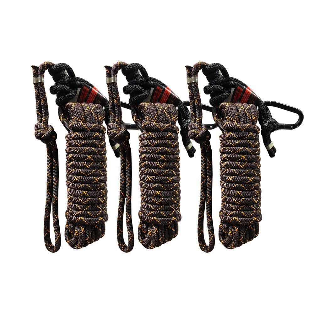 THUNDERBAY Hunting Safety Linemans Rope 30ft, 3-Pack, Rope-Style Tree Strap for Tree-Stand Hunting and Climbing