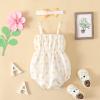 Toddler Girls Summer Sleeveless Polka Dot Print Romper Bodysuit Headband 2pcs Suit Outfits Toddler Boy Easter Clothes (Yellow, 12-18 Months) view 3