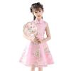 Toddler Kids Baby Girls Children Fairy Hanfu Sleeveless Dresses for Chinese Calendar New Year Princess Newborn Baby Boy (Pink, 8-9 Years) view 1