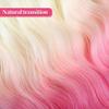 FAELBATY Short Pink Ombre Wig With Bangs - Bob Synthetic Wig for Women, Cosplay & Halloween - 12" (613/Pink) view 3