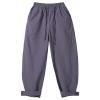 Men's Loose Bloomers Retro Elastic Waist Wide Leg Harem Pants Plus Size Casual Lounge Sweatpants with Pockets (Grey,Medium) view 1