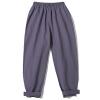 Men's Loose Bloomers Retro Elastic Waist Wide Leg Harem Pants Plus Size Casual Lounge Sweatpants with Pockets (Grey,Medium) view 2
