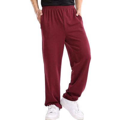 JEsilunmaMY Casual Jogger Pants for Men Elastic Waist Loose Breathe Sweatpants Athletic Lounge Straight Trousers with Pockets (Red,6X-Large)