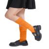 Auranso Slouch Socks Women Cotton Scrunch Knee High Long Knit Boot Socks Orange view 2