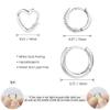 3 Pairs Small Huggie Hoop Earrings Set White Gold Hypoallergenic Lightweight Huggie Hoops Earrings for Women view 4