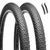 2-Pack 27.5-inch Mountain Bike Tires: Hycline 27.5x2.125 inch (57-584mm) Folding Replacement Puncture-Resistant Bicycle Tires with Pair Tire Levers for MTB Off-Road Bike view 1