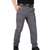 JEsilunmaMY Men's Cargo Pants Multi-Pocket Outdoor Mountain Hiking Military Trousers Lightweight Waterproof Joggers Pants (Grey,XX-Large) view 1