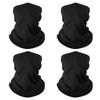 4 Pack Neck Gaiter Breathable Bandana Mask for Outdoor Protection, Washable Reusable Cooling Gator Mask Face Scarf Cover Protect from Dust Sun for Men Women Fishing Cycling Running Black view 1