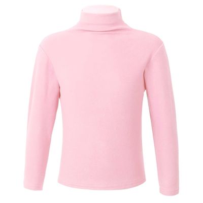 Loyan Boy's Girl's Thermal Long Sleeve Tops Fleece Lined Compression Base Layer Shirts Crewneck T-Shirts Soft Tees Pink 5-6 Years