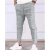 JEsilunmaMY Men's Striped Jogger Sweatpant Elastic Waist Athletic Lounge Pants with Pockets Slim Fit Workout Running Slacks (Grey,XX-Large) view 2