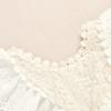 1st Birthday Outfit for Baby Girls - Boho Lace Romper Princess Tutu Dress with Flower Headband First Birthday Cake Smash Photoshoot Outfit First 1st Christmas for Baby Girls Beige 12-18 Months view 4