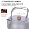 Boundless Voyage Titanium Kettle 800ml/27fl oz Folding Handle Filter Camping Teapot Coffee Pot for Outdoor Boil Water view 4