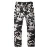 JEsilunmaMY Men's Outdoor Camo Cargo Pants Multi-Pocket Casual Straight Leg Trousers Mountain Camping Hiking Military Pants (White,31) view 2