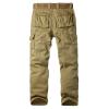 JEsilunmaMY Men's Outdoor Camo Cargo Pants Multi-Pocket Casual Straight Leg Trousers Mountain Camping Hiking Military Pants (Khaki,36) view 2