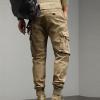 JEsilunmaMY Men's Spring Cargo Slacks Multi-Pocket Outdoor Stretch Jogger Pants Athletic Workout Straight Lounge Trousers (Khaki,31) view 3
