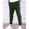 JEsilunmaMY Men's Striped Jogger Sweatpant Elastic Waist Athletic Lounge Pants with Pockets Slim Fit Workout Running Slacks (Green,3X-Large) view 2