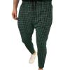 Men's Plaid Jogger Pants Drawstring Elastic Waist Sweatpant with Pockets Slim Fit Athletic Running Lounge Pants (Green,3X-Large) view 1