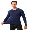 Men's Compression Long Sleeve Shirts, Cool Dry Sports Workout Underwear Shirt Athletic Baselayer Running Gym Tops Navy Blue-1 view 4